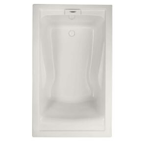 EverClean 60 in. x 36 in. Rectangular Soaking Bathtub with Reversible Hand Drain in White
