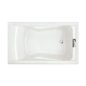 Evolution 60 in. x 36 in. Deep Soaking Bathtub with Reversible Drain in White