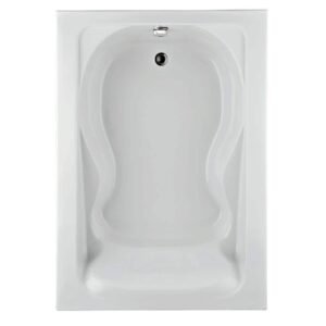 Cadet 72 in. x 42 in. Rectangular Soaking Bathtub with Reversible Hand Drain in White