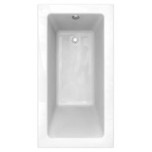 Studio 60 in. x 32 in. Zero Edge Profile Soaking Bathtub with Reversible Drain in White