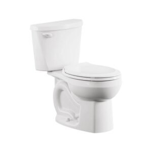 Colony Three 2-Piece 1.28 GPF Single Flush Round-Front Toilet in White Seat Not Included