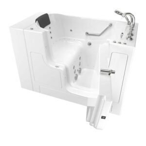 Gelcoat Premium 52 in. Right Hand Walk-in Whirlpool and Air Bathtub in White