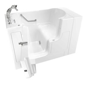 Gelcoat Value Series 52 in. Outward Opening Door Walk-In Soaking Bathtub with Left Hand in White