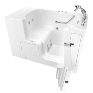 Gelcoat Value Series 52 in. x 32 in. Right Hand Walk-In Whirlpool and Air Bathtub with Outward Opening Door in White