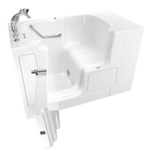 Gelcoat Value Series 52 in. x 32 in. Walk-In Soaking Bathtub with Left Hand Drain and Outward Opening Door in White