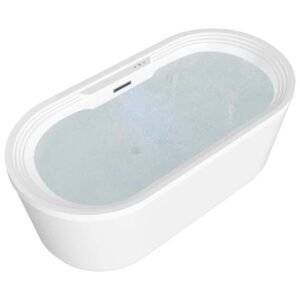 Jetson Series 67 in. Acrylic Flatbottom Air Bathtub in White