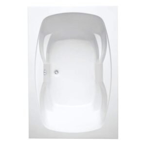Hialeah II 72 in.В x 42 in. Rectangular Soaking Bathtub Center Drain in Acrylic Drop-in White