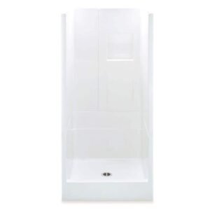 Remodeline 36 in. x 36 in. x 72.8 in. 3-Piece Shower Stall with Center Drain in White