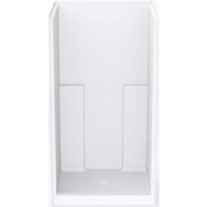 Everyday 42 in. x 42 in. x 76 in. 1-Piece Shower Stall with Center Drain in White
