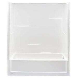 Everyday Acrylx 60 in. x 30 in. x 72 in. Rectangular Tub Shower Combo Unit with Right Drain in White