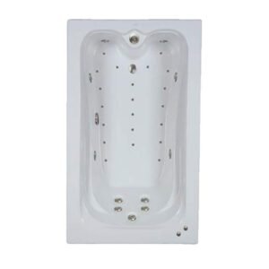 Premier 60 in. x 42 in. Acrylic Rectangular Drop-in Whirlpool and Air Bathtub with Reversible Drain in White