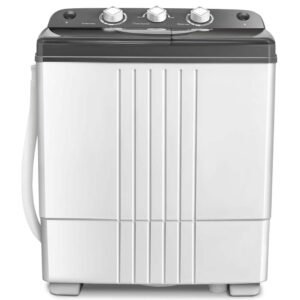 15 in. 1.4 cu. ft. High-Efficiency 120-Volt Smart Portable Top Load Washing Machine with Steam in White