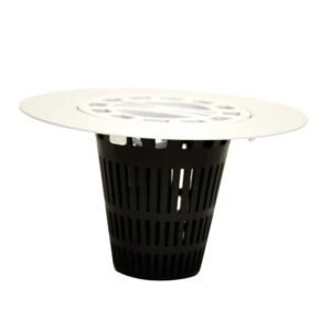 Hair Catcher for Shower Drain in White