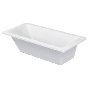 D-Code 59 in. Acrylic Rectangular Drop-in Bathtub in White