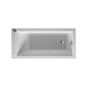 Starck 59 in. Acrylic Rectangular Drop-In Non-Whirlpool Bathtub in White
