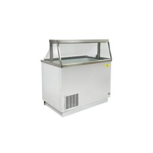 47 in. W 15.2 cu. ft. Auto Defrost Commercial Portable Freezer 8-Tub Deluxe Ice Cream Dipping Cabinet EC46HC in white