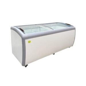 72 in. 14.5 cu. ft. Manual Defrost Commercial Curved Glass Top Display Chest Freezer EXS72 in White