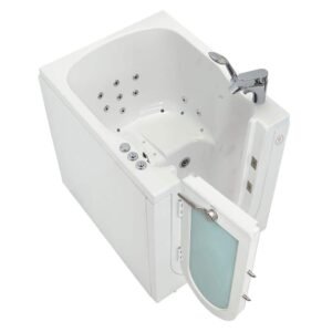 Front Entry 32 in. x 40 in. Walk-In Whirlpool & Air Bath Bathtub in White, Outward Door, Heated Seat, Fast Fill & Drain