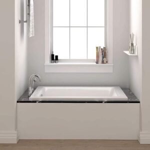 54 in. x 30 in. Acrylic Rectangular Drop-in Bathtub in White