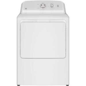 6.2 cu. ft. vented Electric Dryer in White with Auto Dry, 120 ft Venting, and Shallow Depth