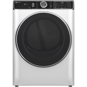 Profile 7.8 cu. ft. vented Electric Dryer in White with Steam and Sanitize Cycle, ENERGY STAR