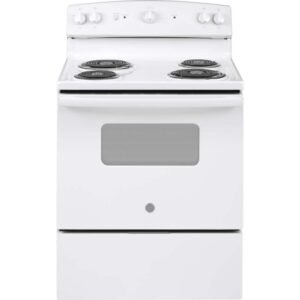 30 in. 4 Burner Element Free-Standing Electric Range in White