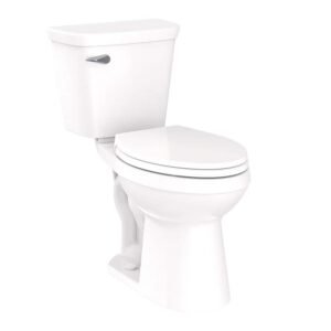 Viper Edge 12 in. Rough-in 2-Piece 1.28 GPF Single Flush Elongated Chair Height Toilet in White with Soft Close Seat