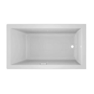 Solna Pure Air 66 in. x 36 in. Rectangular Air Bath Bathtub with Right Drain in White