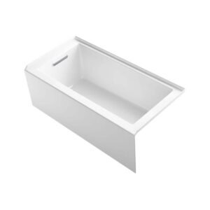 Underscore 60 in. x 30 in. Soaking Bathtub with Left-Hand Drain in White