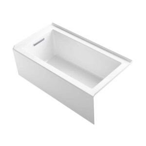 Underscore 60 in. x 32 in. Soaking Bathtub with Left-Hand Drain in White