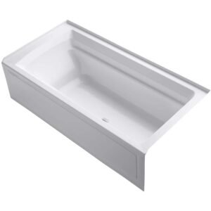 Archer 72 in. Right-Hand Drain Rectangular Apron Front Air Bath Bathtub in White