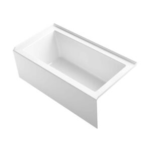 Underscore 60 in. x 32 in. Soaking Bathtub with Right-Hand Drain in White