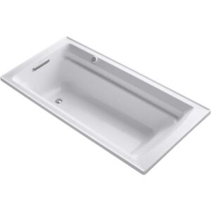 Archer 72 in. Rectangular Drop-in Air Bath Bathtub in White