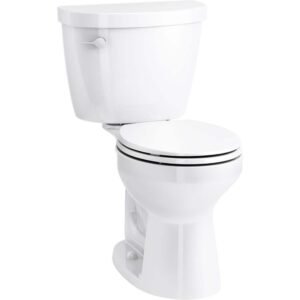Cimarron Continuous Clean 12 in. Rough In 2-Piece 1.28 GFP Single Flush Round Toilet in White, Seat Not Included