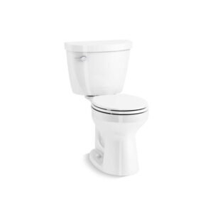 Cimarron 12 in. Rough In 2-Piece 1.28 GFP Single Flush Round Toilet in White with Soft Close Seat
