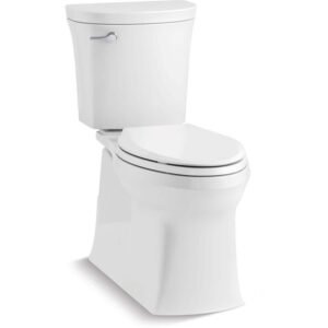 Valiant 12 in. Rough In 2-Piece 1.28 GPF Single Flush Elongated Toilet in White Seat Included