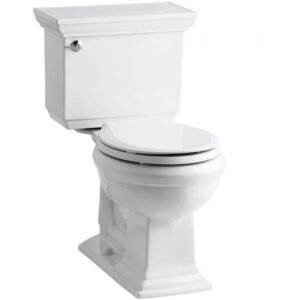 Memoirs 12 in. Rough In 2-Piece 1.28 GPF Single Flush Round Toilet in White Seat Not Included
