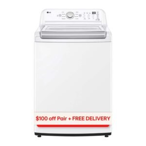 4.8 cu. ft. Top Load Washer in White with 4-way Agitator, NeverRust Drum and TurboDrum Technology