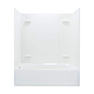 Durawall 60 in. L x 32 in. W x 72.75 in. H Rectangular Tub/ Shower Combo Unit in White with Left-Hand Drain