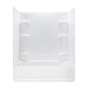 Durawall 60 in. L x 32 in. W x 73.75 in. H Rectangular Tub/ Shower Combo Unit in White with Left-Hand Drain