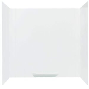 Durawall 30 in. x 60 in. x 58 in. 3-Piece Easy Up Adhesive Alcove Bath Tub Surround in White