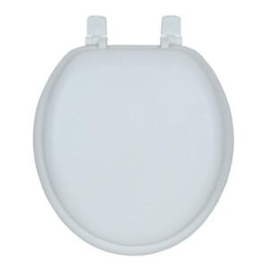 Soft Round Closed Front Toilet Seat in White