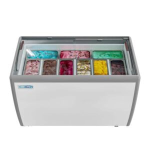 50 in. 13 cu. ft. Manual Defrost Gelato Dipping Cabinet Chest Freezer in White Steel