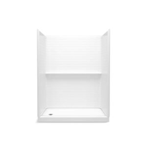 Traverse 60 in. x 30 in. x 72.25 in. Single Threshold Left-Hand Shower Base with Shower Walls in White