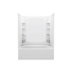 STORE+ 60 in. L x 32 in. W x 60.5 in. H Rectangular Tub/Shower Combo Unit in White