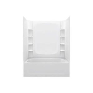 STORE+ 60 in. L x 32 in. W x 60.5 in. H Rectangular Tub/Shower Combo Unit in White