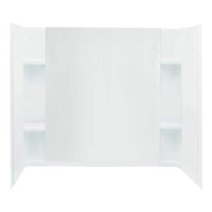 Accord 36 in. x 60 in. x 55.25 in. 3-Piece Direct-to-Stud Alcove Tub Surround in White