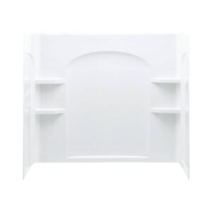 Ensemble 33 in. x 60 in. x 55.25 in. 3-Piece Direct-to-Stud Alcove Tub Surround in White