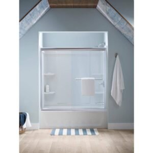 Ensemble 30 in. x 60 in. x 55 in. 3-Piece Direct-to-Stud Alcove Tub Surround in White