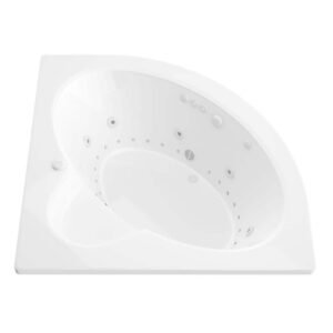 Jaspers 5 ft. Acrylic Corner Drop-in Whirlpool Air Bathtub in White